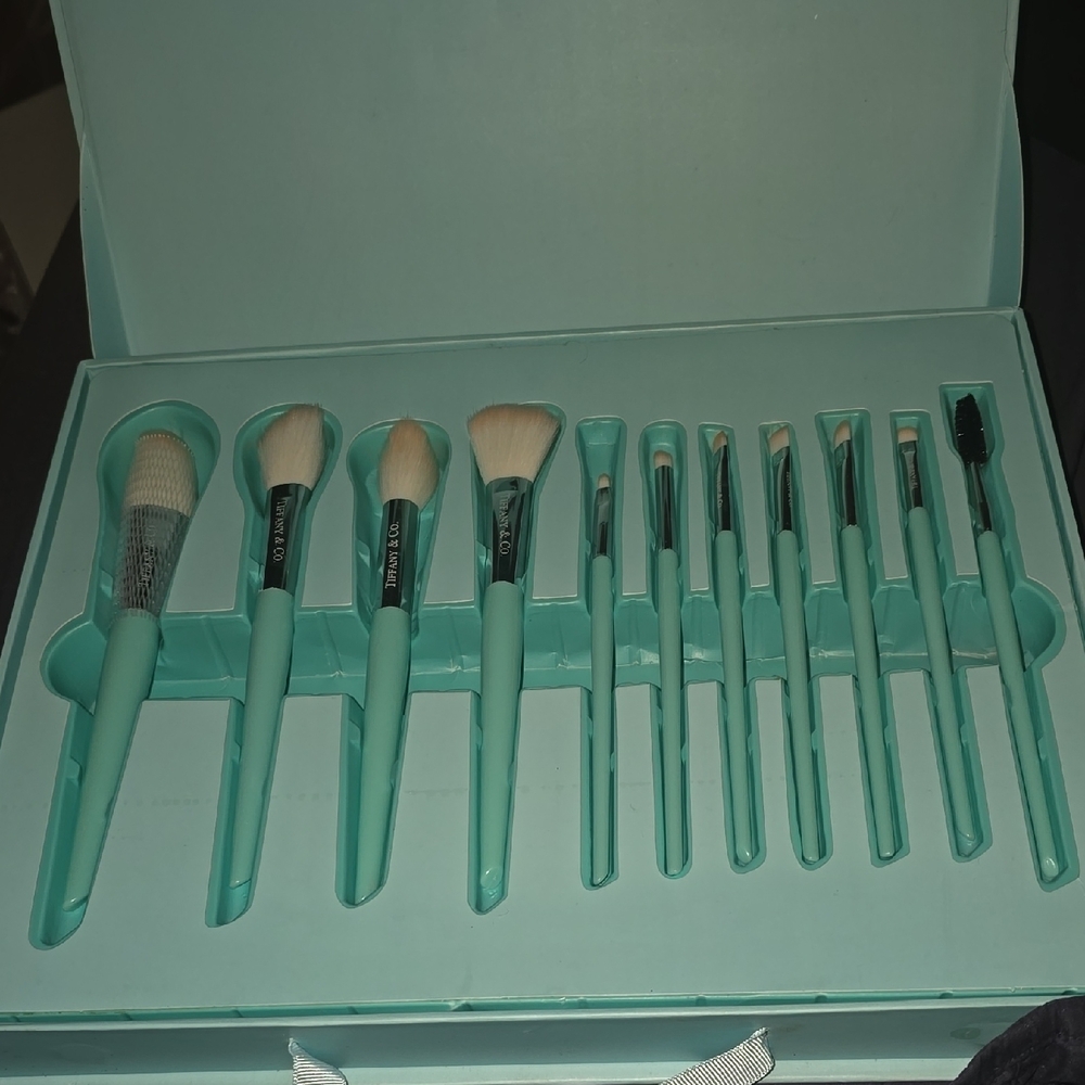 Makeup Brush Set in Teal